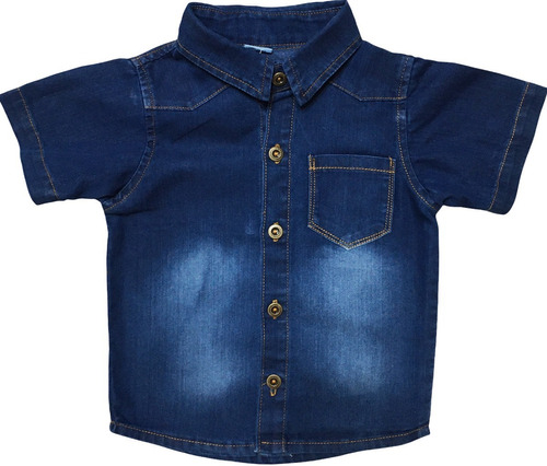 Camisa Jeans Infantil Criança Menino Masculina Luxo Premium