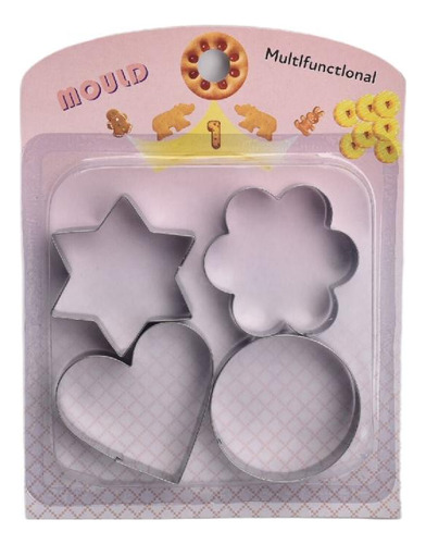 Moldes Cortadores De Galletas *4pcs En Blister Dim:18*14cm