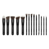 Set 14 Brochas Maquillaje Esencial Complete Set Kleancolor® Color Negro