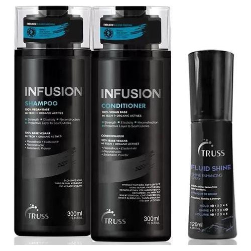 Kit Fluid Shine 120ml + Shampoo Infusion + Condicionador