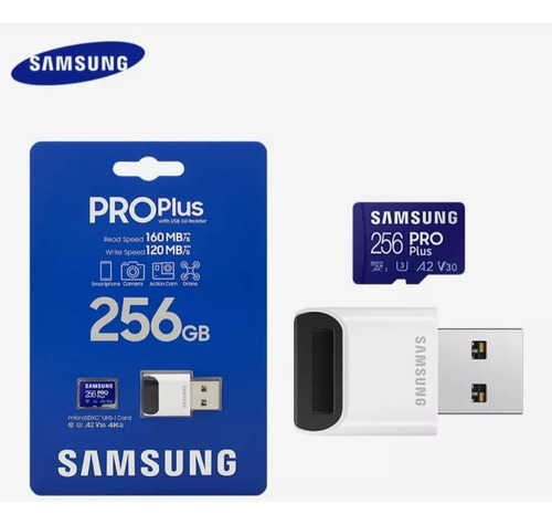 Cartão De Memoria Samsung Pro Plus 256 Gb