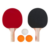 Set De Paletas De Ping Pong + 3 Pelotas 
