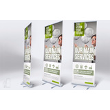 Banner Roll Up . Lona Impresa + Portabanner  | 48 A 72 Hs