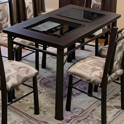 Antecomedor Aris - Tabaco Këssa Cdmx Diseño de la tela de las sillas Estampado | Meses sin interés