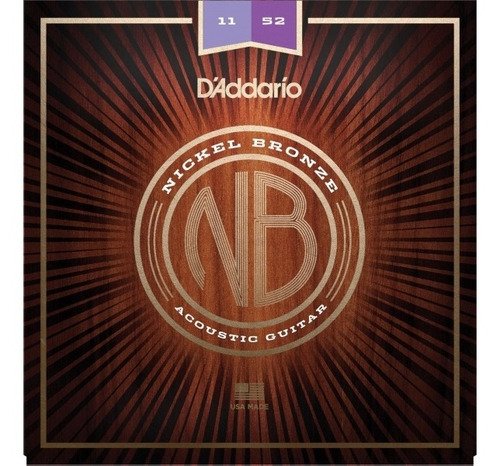 Cuerdas Para Guitarra Acústica D'addario 11/52 Nb1152