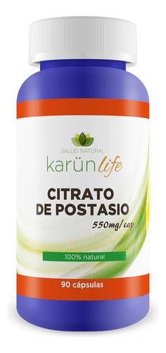 Citrato De Potasio 90 Cápsulas 550 Mg