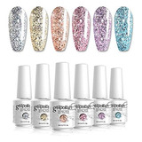 Esmalte De Uñas - Vishine Glitter Sparkly Platinum Gel E