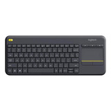 Teclado Inalámbrico Logitech K400 Plus Qwerty Inglés Uk Color Negro