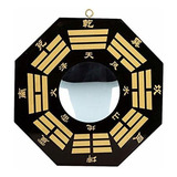 Espejo De Madera Bagua Convexo De Feng Shui Chino (grande)