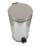 Lixeira Aço Inox C/ Pedal E Recipiente Plástico 15 Litros