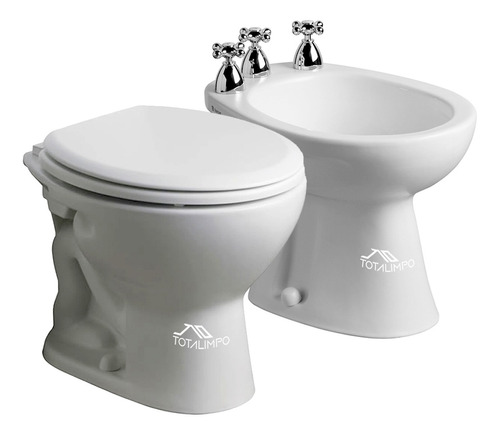 Combo Ferrum Andina Inodoro Corto Tapa Bidet