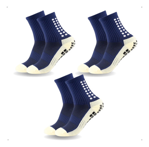 Kit 3 Pares Meia Antiderrapante Futebol Esportiva Pro Socks