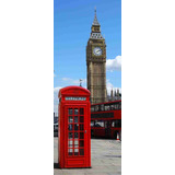 Adesivo Para Porta Cabine Telefônica Londres Big Ben Mod.369