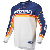 Jersey Motocross Enduro Alpinestars Fluid Speed Blanco/azul