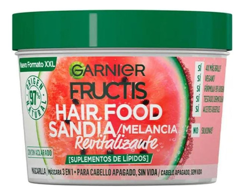 Fructis Hair Food Mascarilla Sandía Cabello Normal Garnier