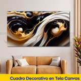 Cuadro Abstracto Dorado Canvas Elegante Sala 60x40 Fc3