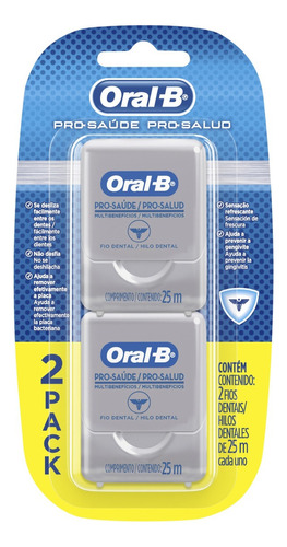 Hilo Dental Oral-b Multi-beneficios 25 Metros. 2 Unidades