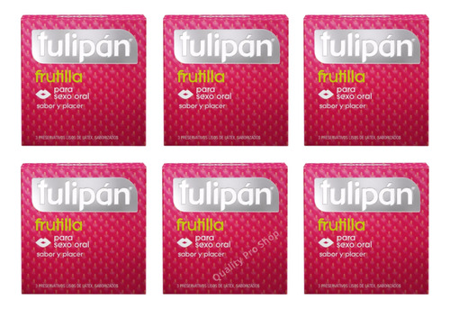 Preservativos Tulipán Frutilla 6 Cajitas X3 (18) Discreto