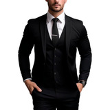 Kit Social Completo - Calça+ Blazer+ Colete+ Camisa+ Gravata