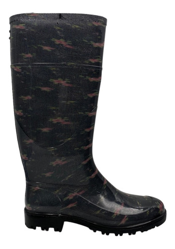 Bota De Lluvia Impermeable Para Dama Top Moda Rosas 7404