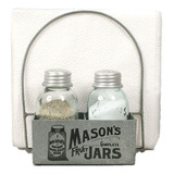 Mason's Jars Box - Organizador Para Servilletas, Salero Y Pi