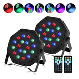 Cañon De Leds Rgb 2pzs Audiorítmico Multicolor 18x1w No Dmx