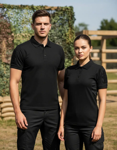Playera Tipo Polo Manga Corta Moda Táctica Unisex