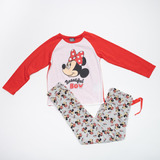 Pijama Niña Minnie Bow Rojo Disney