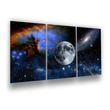 Quadros Decorativo Lua Espaço Sideral  120x60 Lindo N4