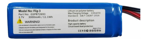 Bateria Caixa De Som Flip 3 3000mah Modelo Gsp872693