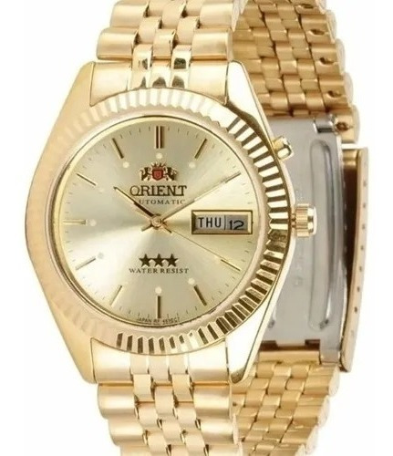 Relógio Orient Masculino Automatico Dourado 469ec7f C1kx Cor Do Bisel Prateado