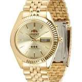 Relógio Orient Masculino Automatico Dourado 469ec7f C1kx Cor Do Bisel Prateado