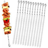 Set X6 Palitos 43 Cm Pinches De Brochette Acero Inoxidable