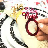 10 Porta Guardanapo Anel Feliz Natal Mesa Posta Decoração