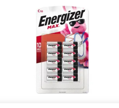 Pilas Alcalinas Energizer Max Tipo C (10 Piezas)