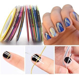 10 Cintas Adhesivas Para Uñas. Art Nail Color Variados