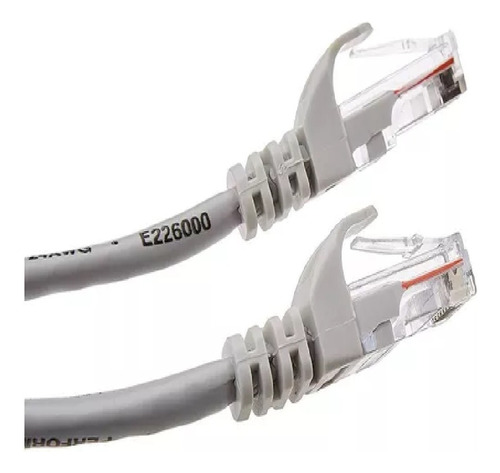 Cable Red Utp Cat 6 Lan Rj45 20 Metros Gris