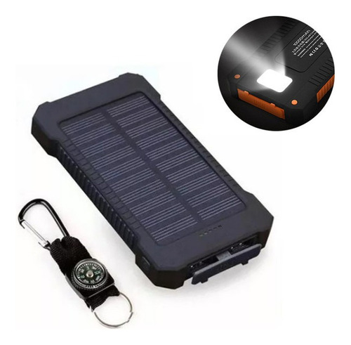 Cargador Portátil Solar Impermeable Power Bank 20000mah