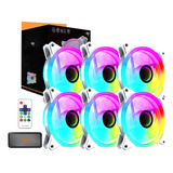 Cooler Aigo Af12 Branco Pwm + Argb 6 Fans +controladora +ir