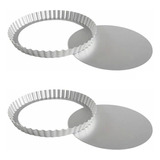 Set X 2 Molde Tartera Pastafrola Desmontable Aluminio 26cm