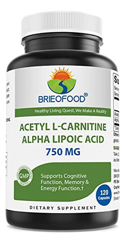Brieofood Acetil L-carnitina Ácido Alfa Lipoico (ala Alc) 7