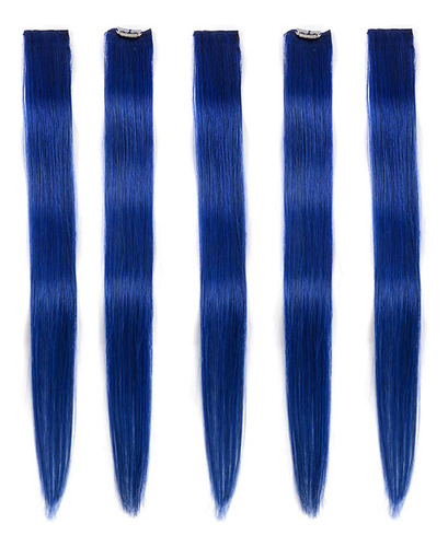 Extensiones Cabello Humano Suave Azul 18in 60gr