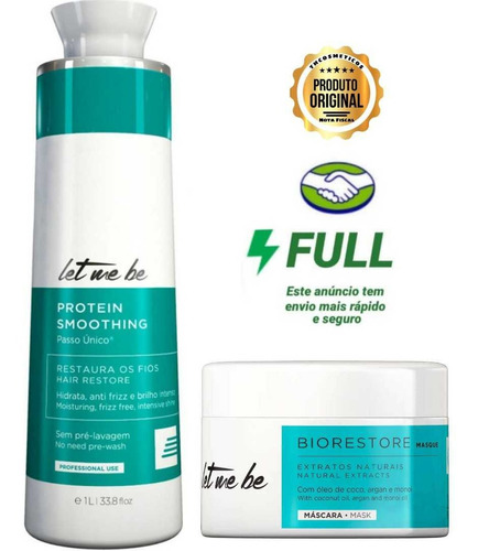 Let Me Be Selagem 1 Litro Sem Formol + Biorestore 250g Brind