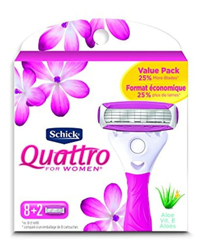 Schick Quattro Ultra Suave Cuchillas De Afeitar Para Mujeres