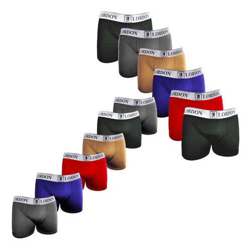 Kit Cueca Boxer Box 10 Peças Plus Size Tamanho Extra Grande 