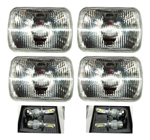 4 Faros Nissan 720 Pick Up 84 85 86 87 88 89 90 91 Foco Led