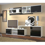 Modular Mueble Rack Mesa Tv + Modulo Colgante. 20%off