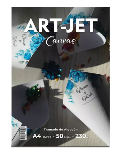 Papel Canvas Tramado De Algodón 230g - Art-jet® - A4 - 50h