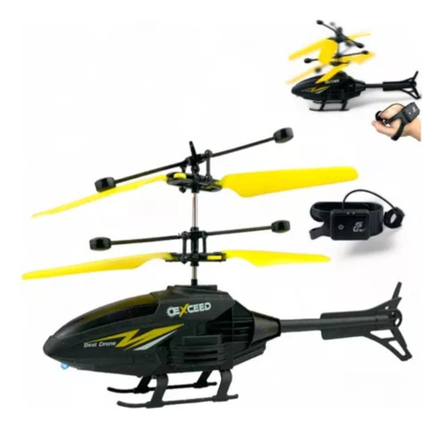 Helicóptero De Controle Relogio Recarregavel Mini Drone