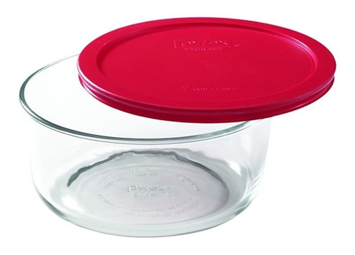 Fuente Redonda Con Tapa Roja 950 Ml Simply Store Pyrex 